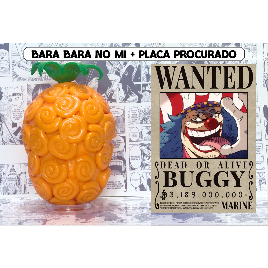 Action Figure - Akuma no mi - Kit Bara Bara No Mi + Placa Procurado ...