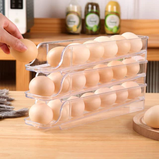 Suporte Organizador de Ovos Para Geladeira Prateleira Empilhável KIT com 2 Unidade ZD-1
