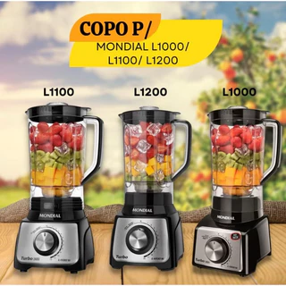 Copo para Liquidificador serve Mondial Turbo L1000/ L1100/ L1200 Cristal