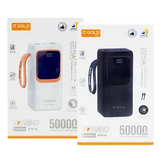 Power Bank Com Grande Capacidade 50000mAh BTE-61 22,5W Carregamento Rápido