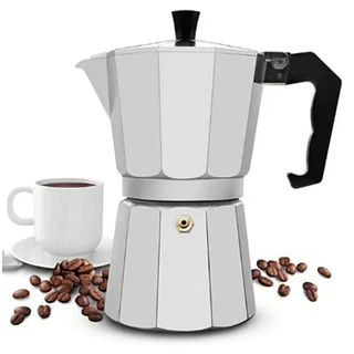 Cafeteira Italiana Expresso Manual Aço Alumínio 3, 6,9 Xicara Café Chá Com Filtro