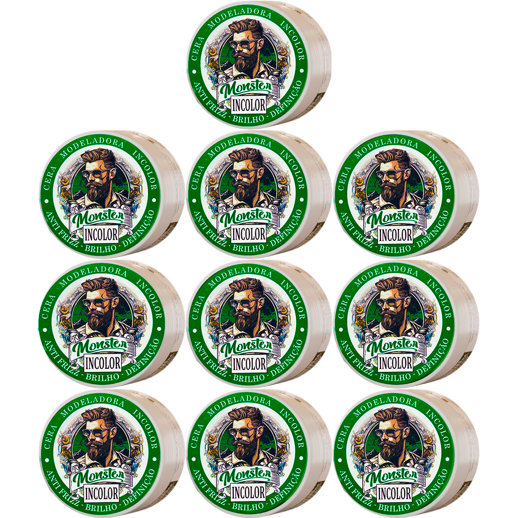 10 cera Modeladora 120g - 8 Modelos a escolha monster barber Bancada Preço para Revenda