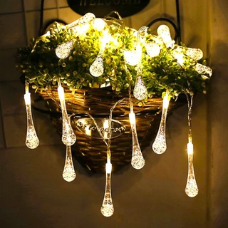 Pisca-pisca Luz Gota Solar 20 Lâmpadas Decoração Jardim Natal