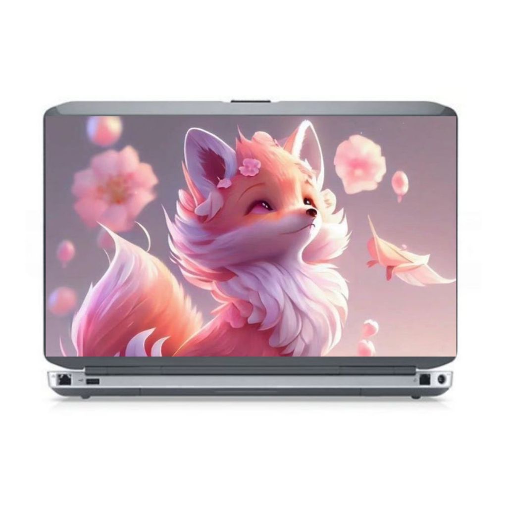 Adesivo Para Notebook Macbook Raposa Rosa calda Flores | Shopee Brasil