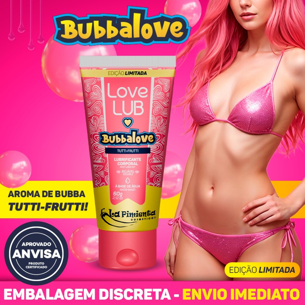 BUBBALOVE GEL LUBRIFICANTE PARA SEXO ANAL ORAL OU VAGINAL LOVE LUB EDIÇÃO LIMITADA - SEXSHOP