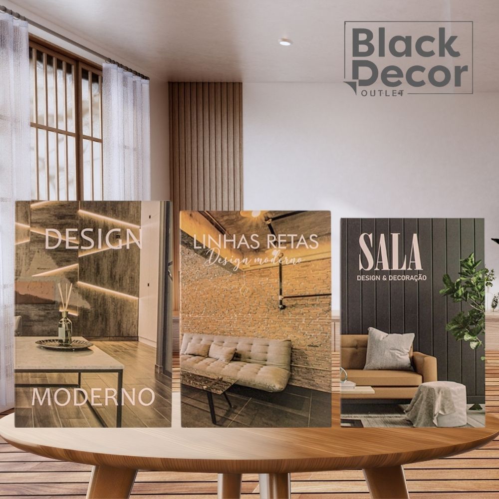 Conjunto Caixa Livro Decorativa Organizador Elegante para Sala