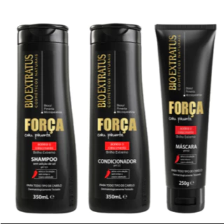 KIT FORÇA E PIMENTA BIO EXTRATUS SHAMPOO 350ML / CONDICIONADOR 350ML / MASCARA 250G