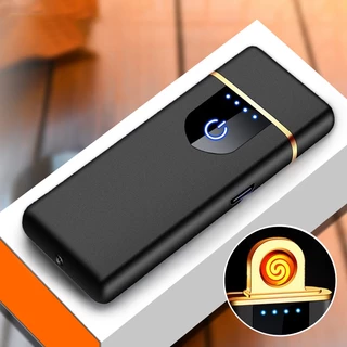 Preto Recarregável USB Isqueiro Eletrônico Como Presente Para Homens