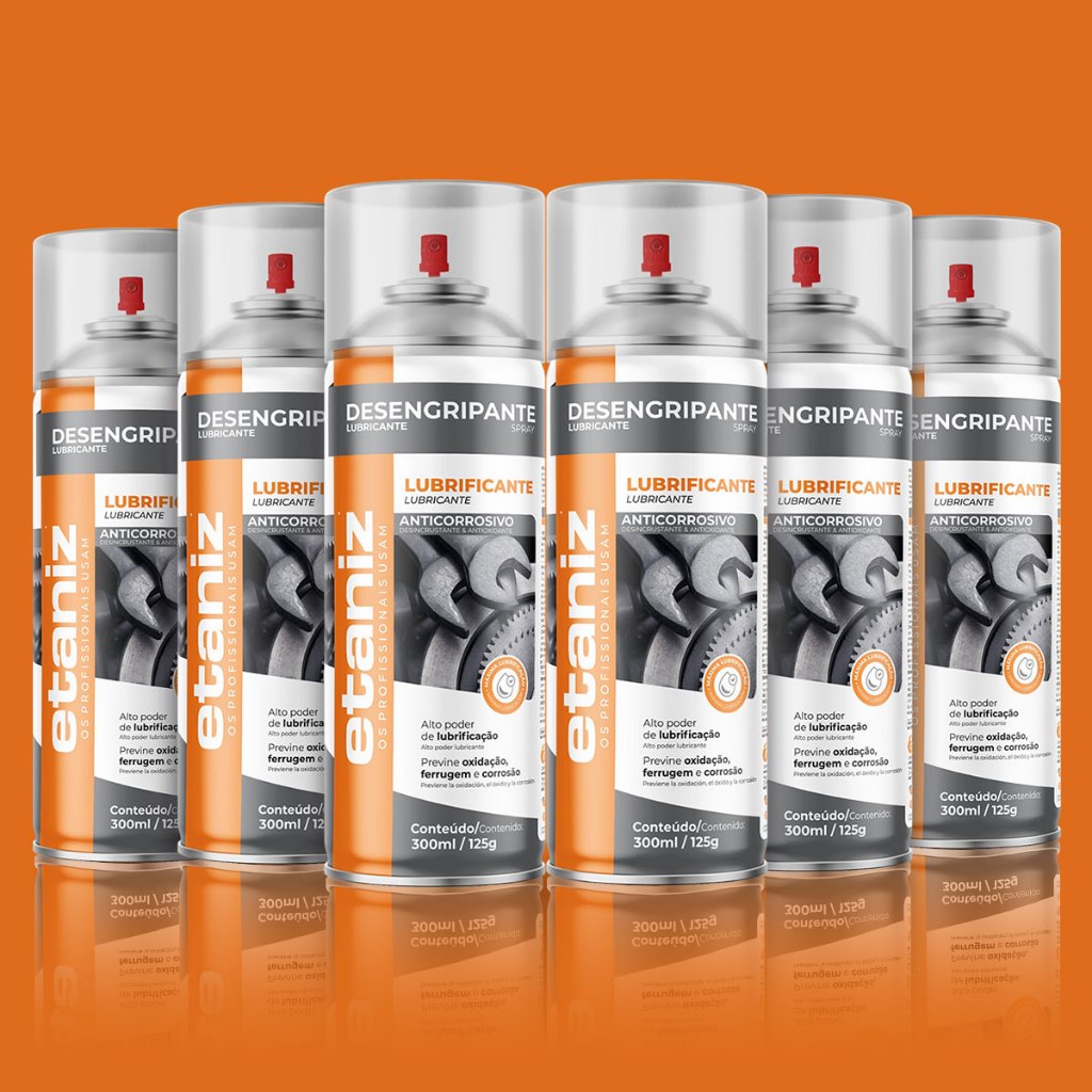 Kit 6 un Desengripante Spray 300ml Lubrificante Anticorrosivo