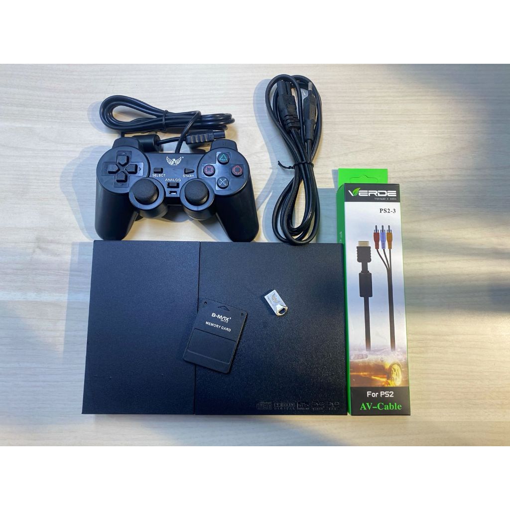 playstation 2 opl + 27 jogos + controle ps2