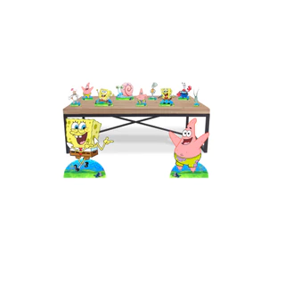 Kit Display Bob Esponja 8 De Mesa 2 De Chão Para Festa