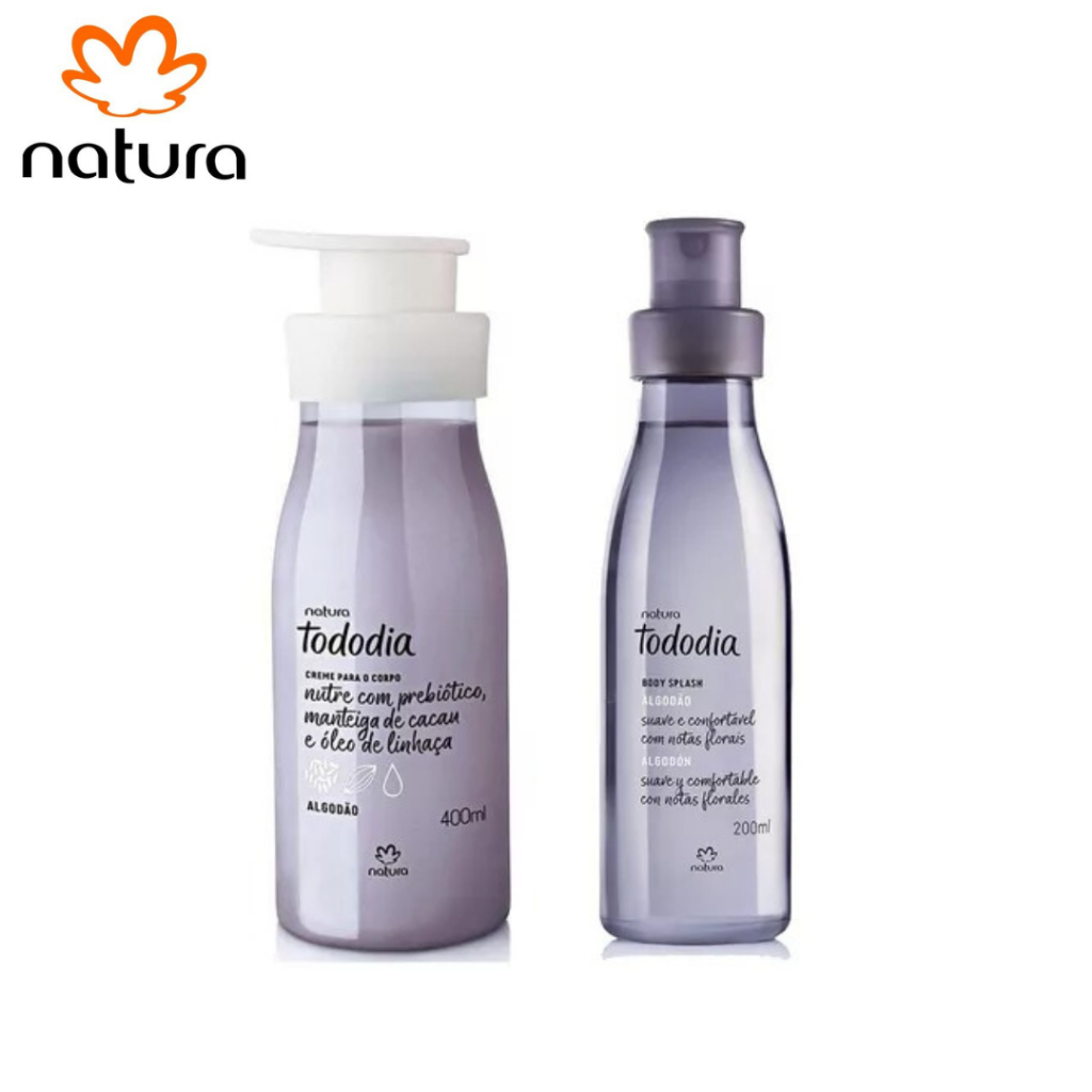 Kit hidratante 400ML + Body splash 200ML Tododia algodão Natura