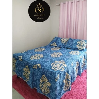 colcha de cama casal 3× peças com babado