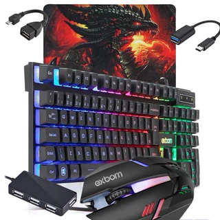 Kit Mobilador Gamer Completo Promoção RGB Premium Semi Mecanico Teclado e Mouse em Oferta na Shopee