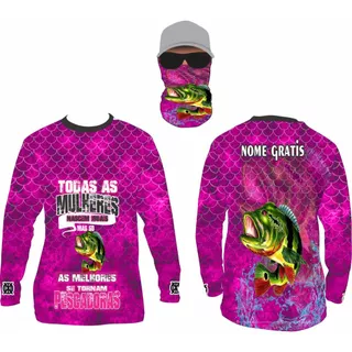 blusa camsetas pesca tucunare nome gratis e bandana ref88