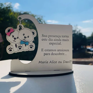 10 Enfeite centro de mesa personalizado para chá de bebê ou revelação (menino ou menina), aniversário, chá revelação, batizado e mais temas