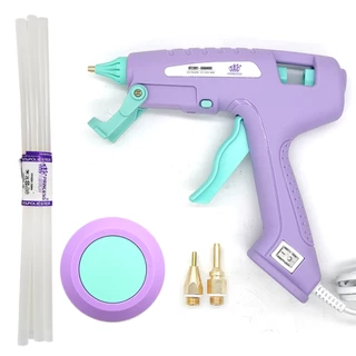 Pistola De Cola Quente 2 Bico Princess Lilás - Bivolt 80W