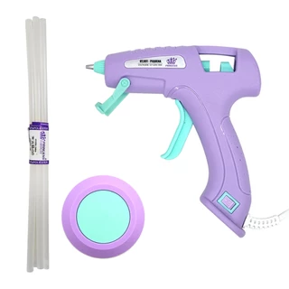 Pistola Cola Quente Pequena Princess - 220V - Lilás/Verde - Ut.991