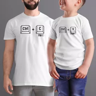 Kit 3 Camiseta Premium frase Tal Pai tal Filho / Mãe e filho 100% algodão control C control V