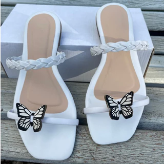 Sandália Feminina Rasteira Borboleta De Trança Promoção Do Dia Shopee Chinelo Revenda atacado CF006