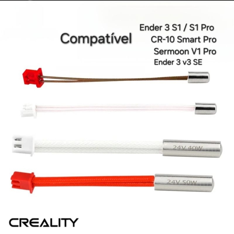 Ender 3 S1 / S1 Pro termistor cartucho aquecedor Creality