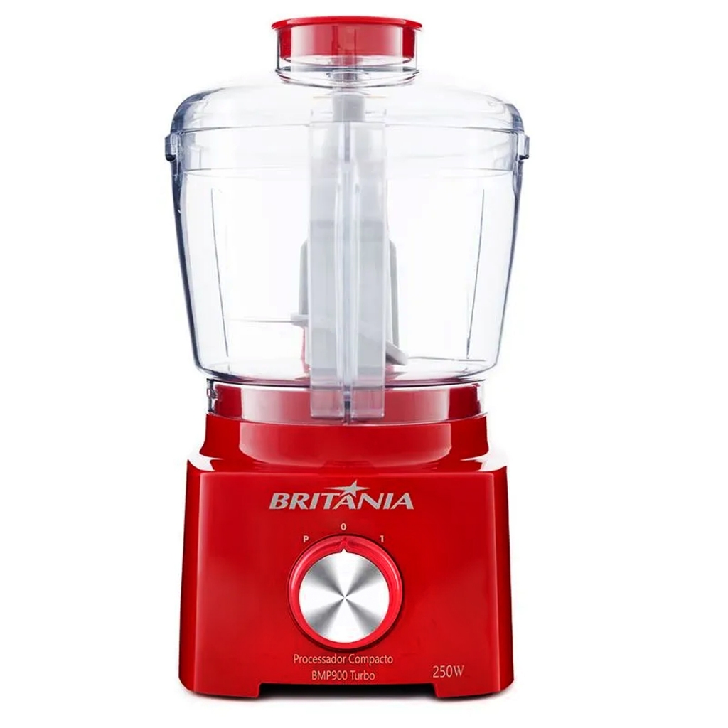 Mini Processador Compacto Britânia 220v Compacto BMP900P Turbo 500ml Trava De Segurança