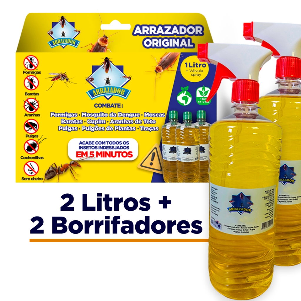 Mata Formiga Arrazador Original 2 Litros e 2 Bico Spray
