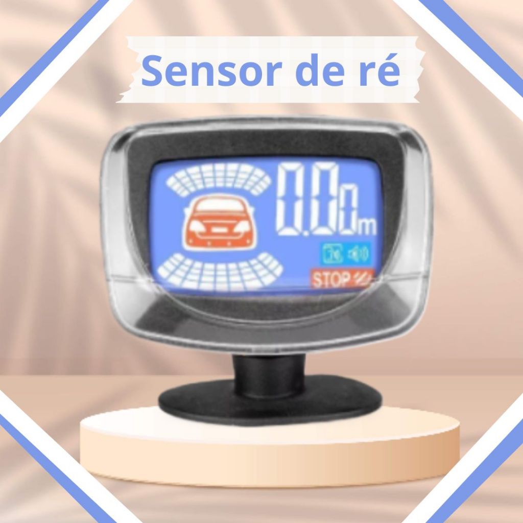 sensor de estacionamento ré universal com tela lcd colorida - 3XZ OFFICIAL STORE