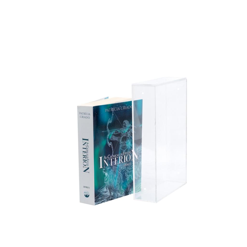 Caixa para proteção de livros em Acrílico 24x14x4cm