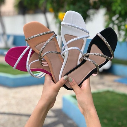 Sandália Feminina Rasteirinha Mercado Livre Sandalias Rasteirinhas