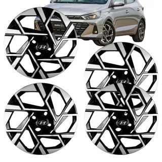 CALOTA HB20 HB20S 2024 PRETO PRATA ARO14 ARO 15