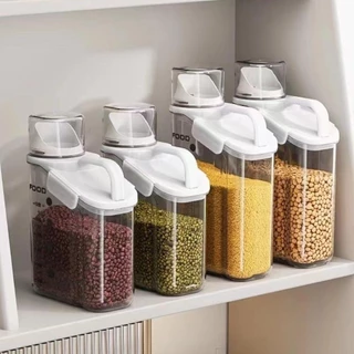 2500mML Cereal Recipiente , Distribuidor De Aveia Transparente À Prova De Vazamentos , Latas Seladas Umidade Para Armazenamento Em Cozinhas