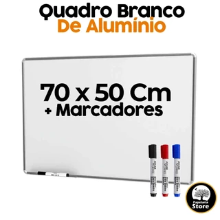 Lousa 70x50 + Kit 3 Canetas Para Quadro Branco