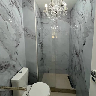 Papel De Parede Mármore Luxo Autocolante Lavável Banheiro e Cozinha Não Descola