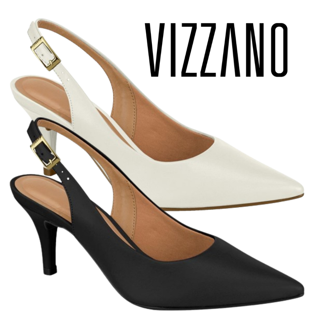 Sapato Vizzano Scarpin Feminino Salto Fino Conforto ORIGINAL 1185.700 ...
