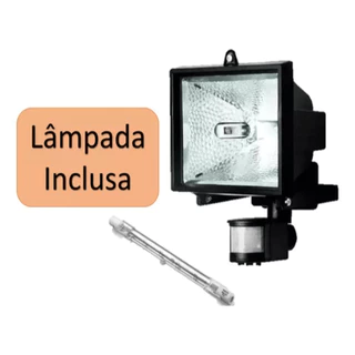 Refletor Halogêno C/ Sensor De Presença Quadrado 150w 220V