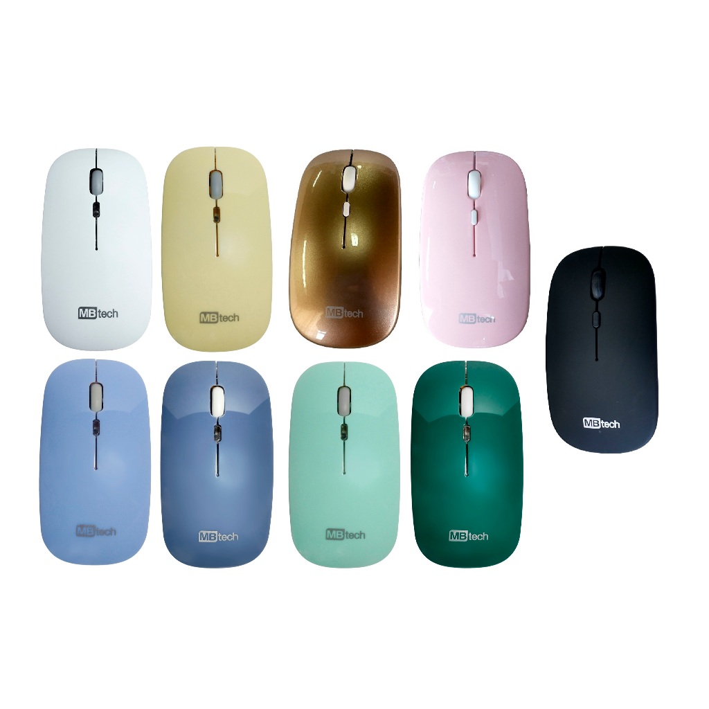 MOUSE S/ FIO BLUETOOTH RECARREGÁVEL COLORIDO MB4429 | Shopee Brasil