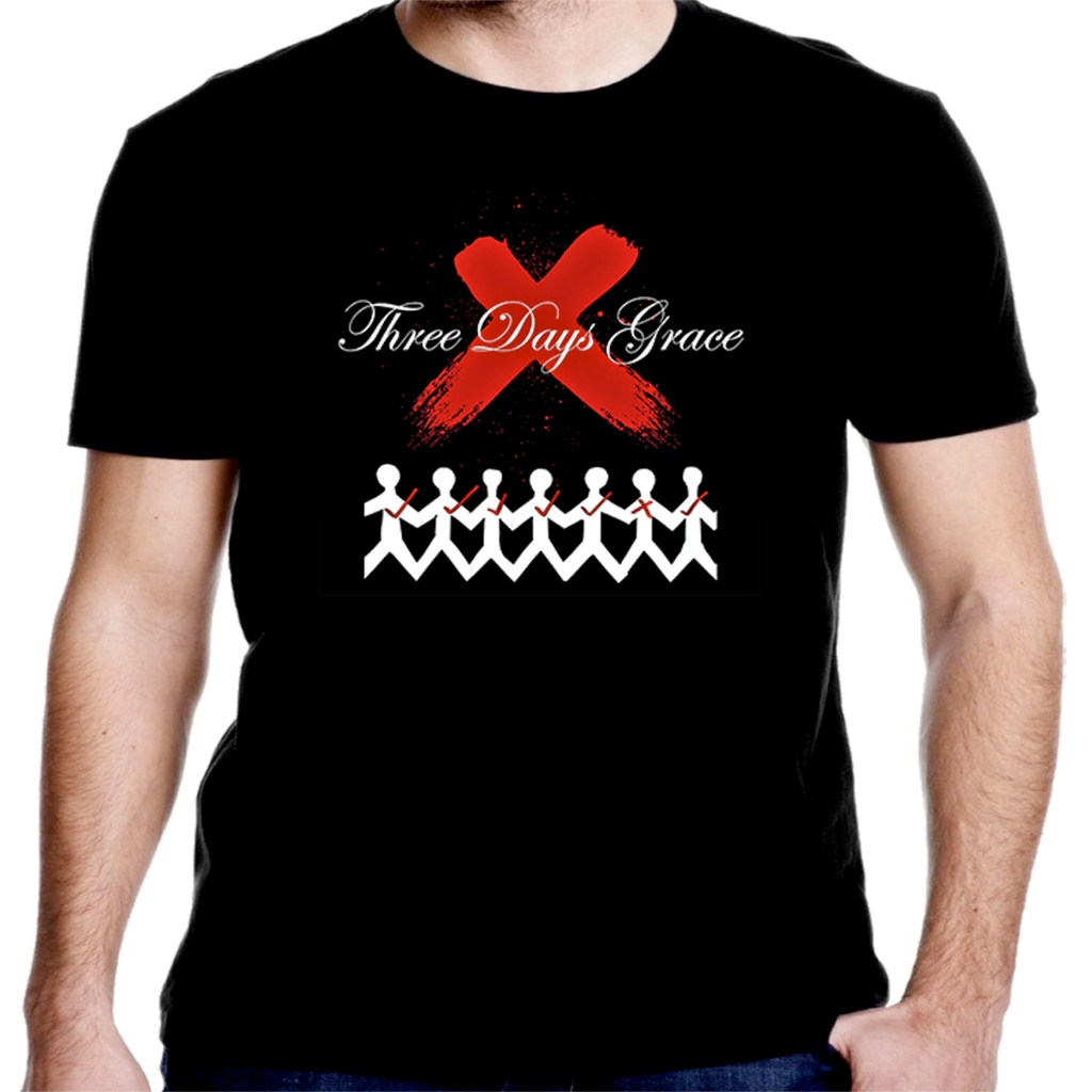 Camiseta Manga Curta three Days Grace Ref=338 | Shopee Brasil