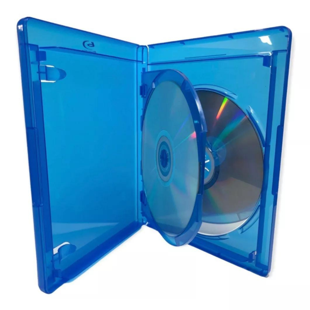 10 Estojo Capa Box Blu Ray Azul Duplo | Shopee Brasil