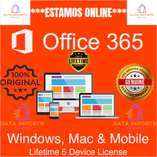 Office 365 - Licença Vitalícia para 5 PCs/Mac/Celular - 2024