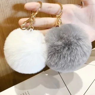 Kit 100 peças/Chaveiro 6cm/8cm/10cm com Pingente de Bola  Pompom  Pelúcia  Réplica de Coelho em Oferta na Shopee