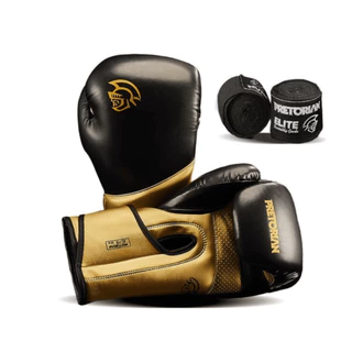Luva de Boxe/MuayThai Elite Pretorian + Bandagens