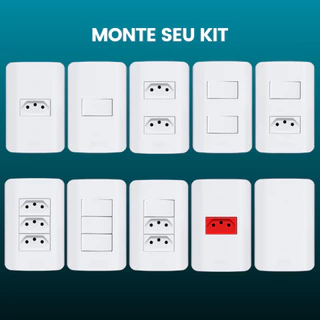 Tomada Interruptor 10A/20A Linha Canoa Simples Placas 4x2 Romazi