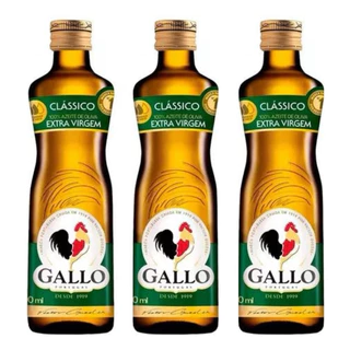 Combo com 03 unidades Azeite Oliva 100% Extra Virgem Gallo Portugal 250ml cada envio rapido