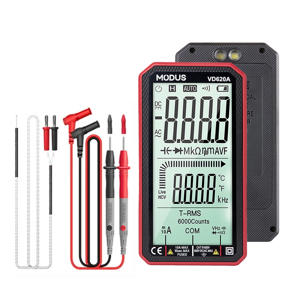 Multimetro Digital Caneta Tensão Amperimetro Kit 6000counts Ture RMS AC DC NCV