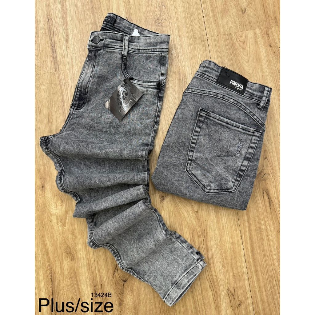 Moda Plus Size CalÇa Jeans Preta Sal E Pimenta Calca Sal E Pimenta