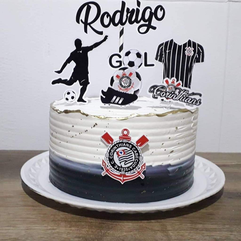 Topo Topper Bolo Corinthians Personalizado Qualquer Tema