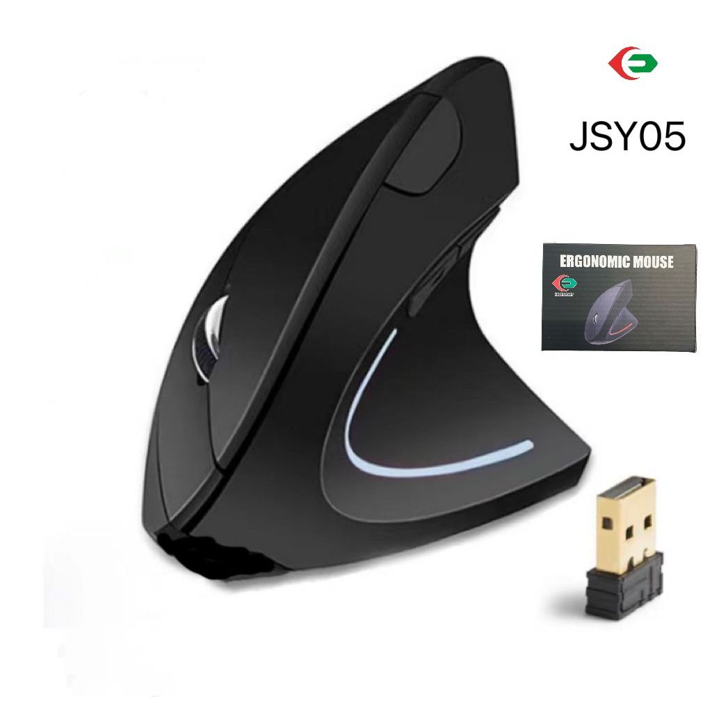 Mouse Rato Vertical Ergonômico Sem Fio Usb Portátil