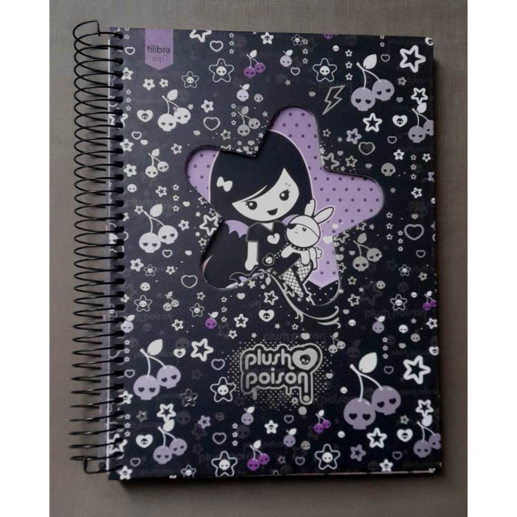 Caderno Plush Poison 10 matérias | Shopee Brasil