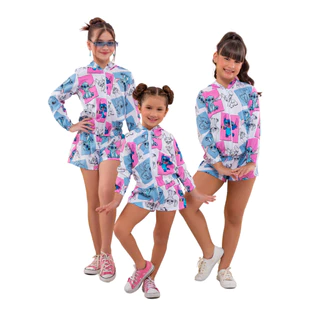 Conjunto Infantil Menina Blogueirinha Feminino Festa Modinha Stitch